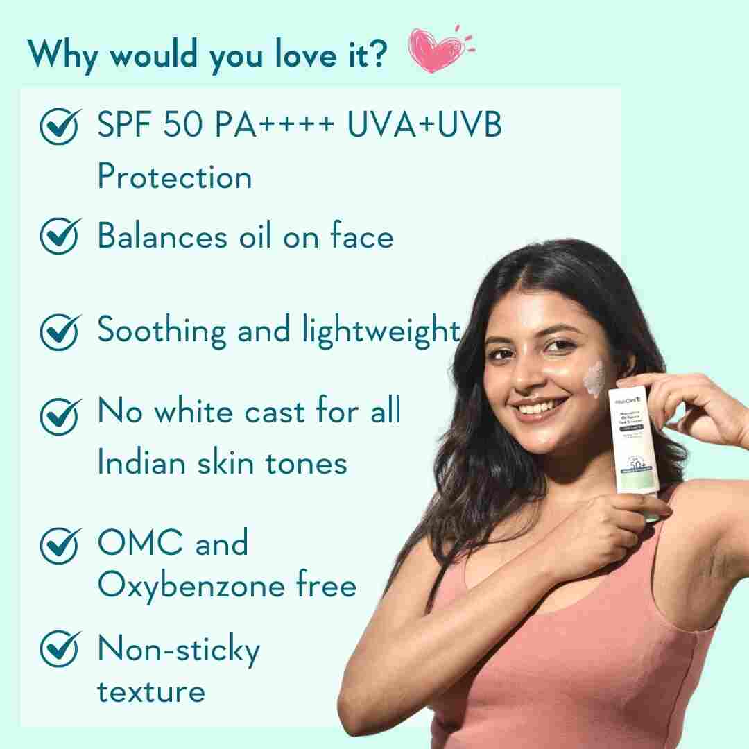 picture describing the benefits of using niacinamide sunscreen on face