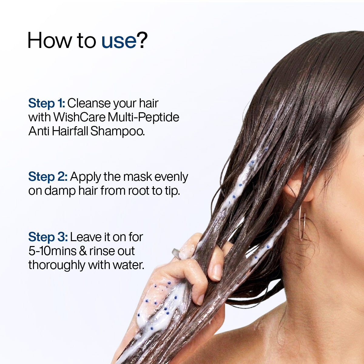 How to use WishCare Multi-Peptide Strengthening Hair Mask