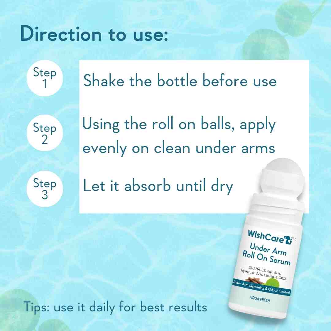 direction and tips for the proper usage of kojic acid roll on