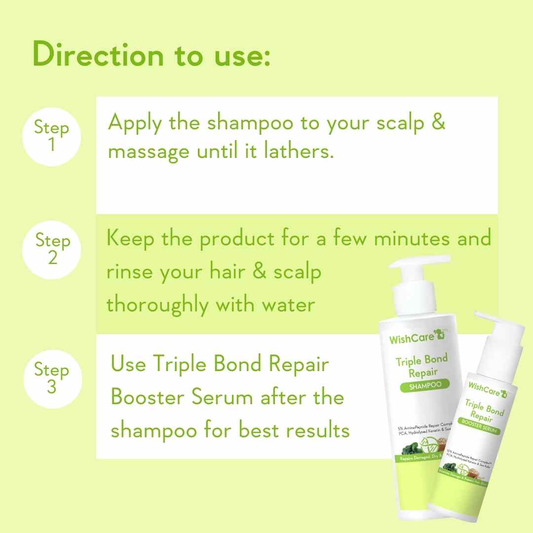 direction to use hair shampoo for dry hair