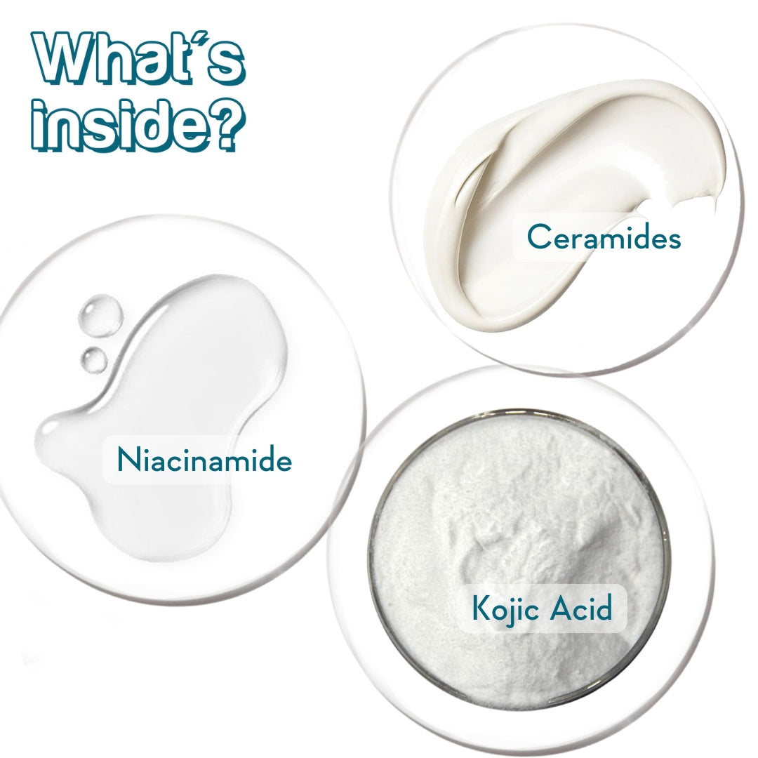 ingredient lists of fluid spf50 sunscreen and lip balm for dry lips