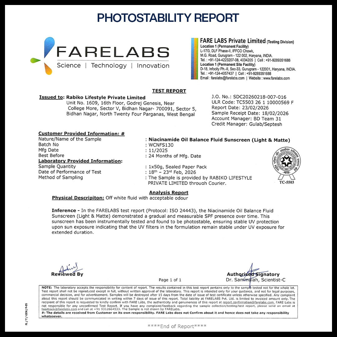 Niacinamide Oil Balance Fluid Sunscreen | SPF50 PA++++