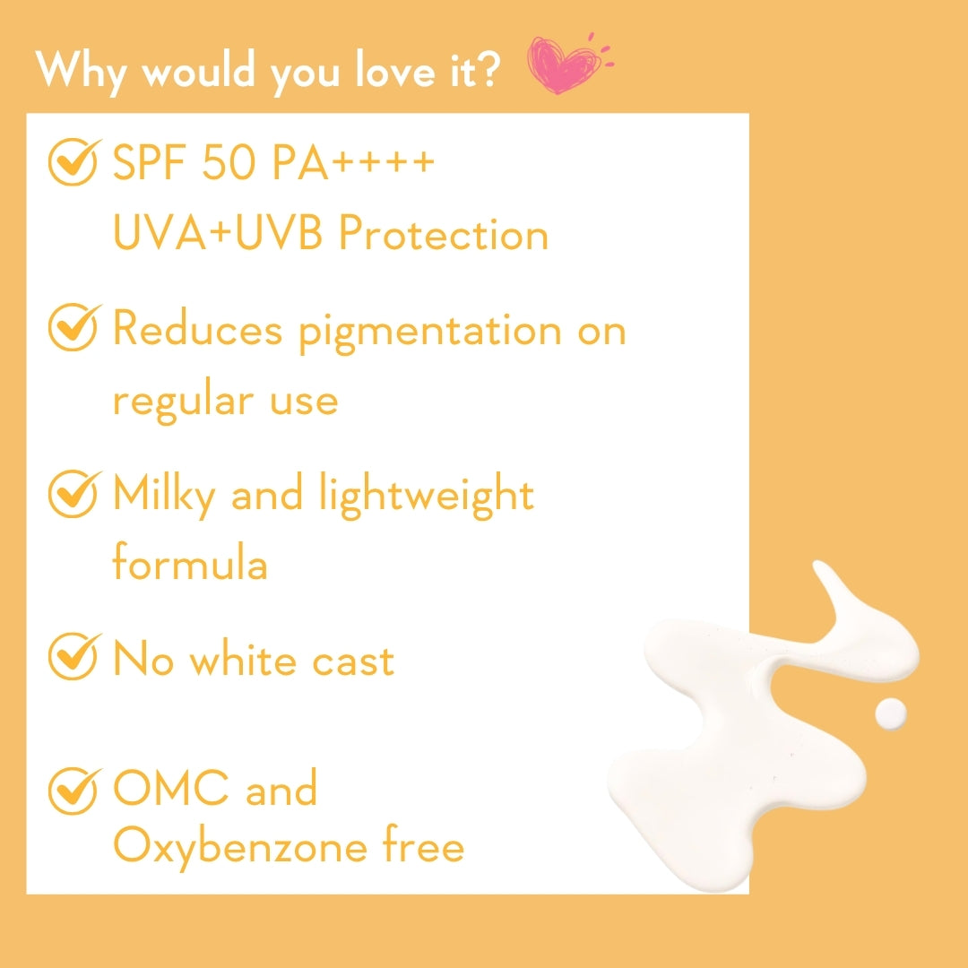 Vitamin C Pure Glow Milk Sunscreen | SPF 50 PA++++