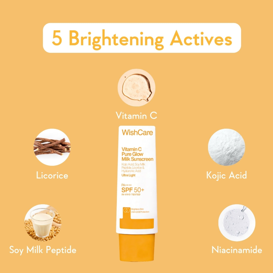 Vitamin C Pure Glow Milk Sunscreen | SPF 50 PA++++