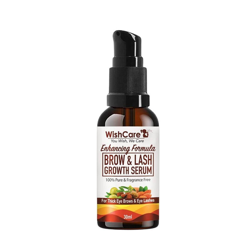 brow and lash growth serum with castor oil almond oil and vitamin E