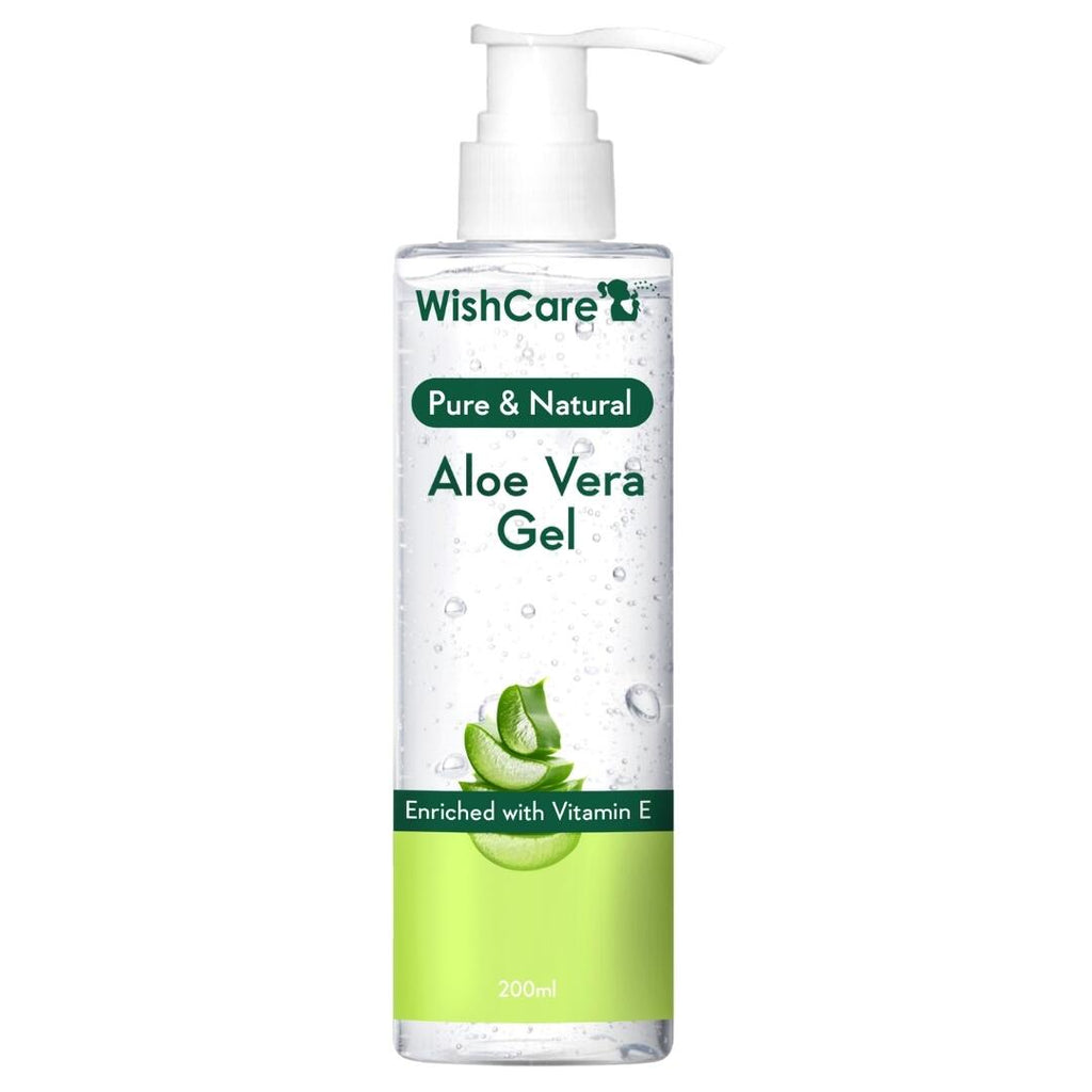 Pure Aloe Vera Gel for Hair, Skin, Aloe Vera Gel Enriched with Vitamin E  Natural