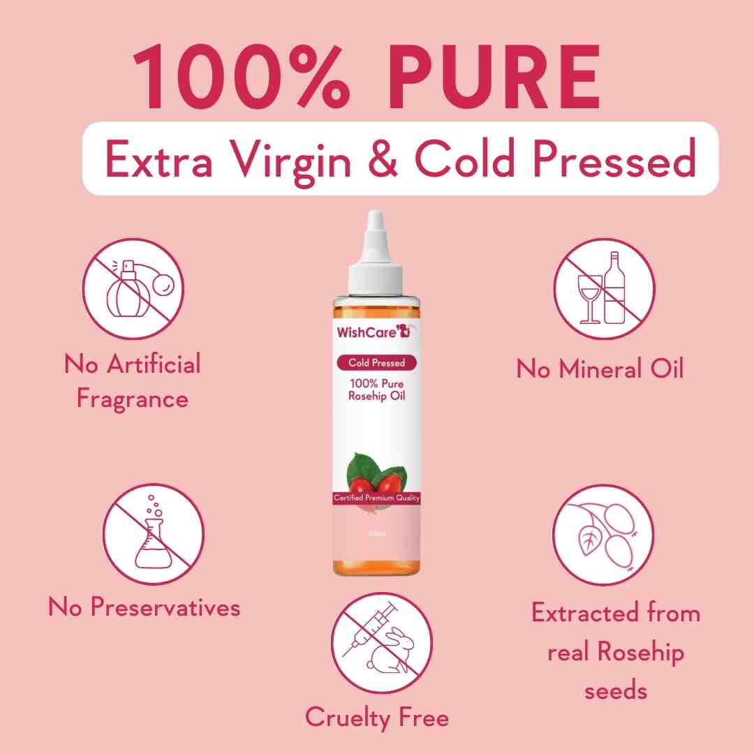 pure extra virgin and cold pressed rosehip oil