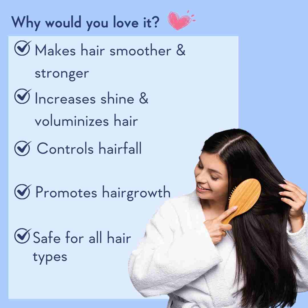 picture describing why you will love the rice hair mask for hair loss