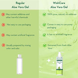 comparison between regular and wishcare aloe vera gel