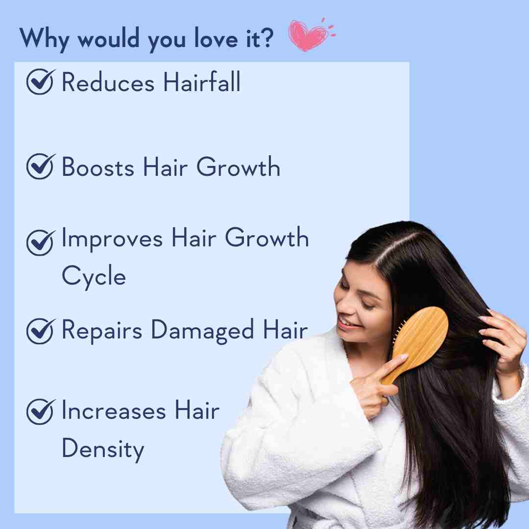 picture showing how this hair growth serum is benefiacial to use