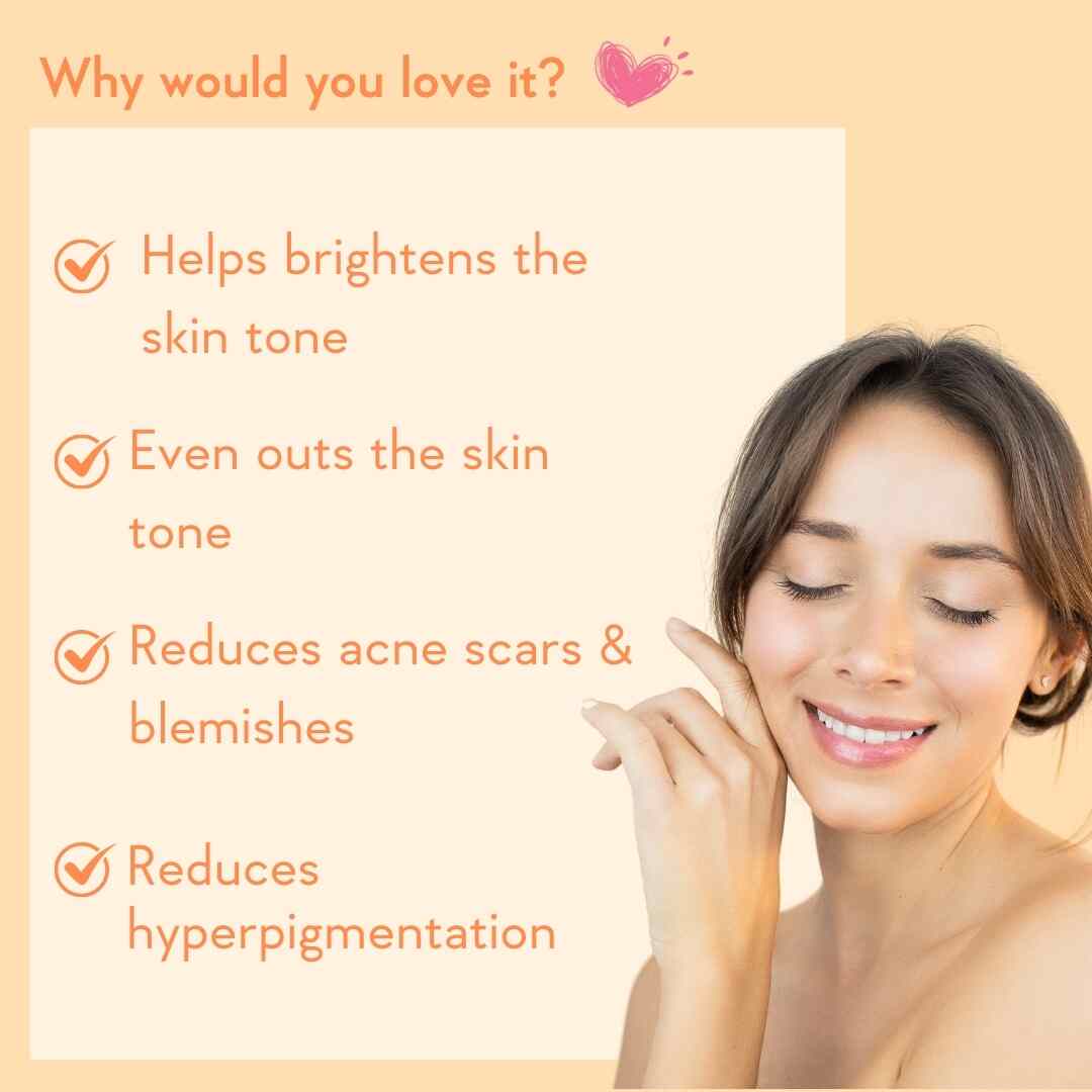 picture describing benefit of vitamin c serum on the face and how effective it is