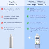 comparison between regular and wishcare cold pressed extra virgin coconut oil