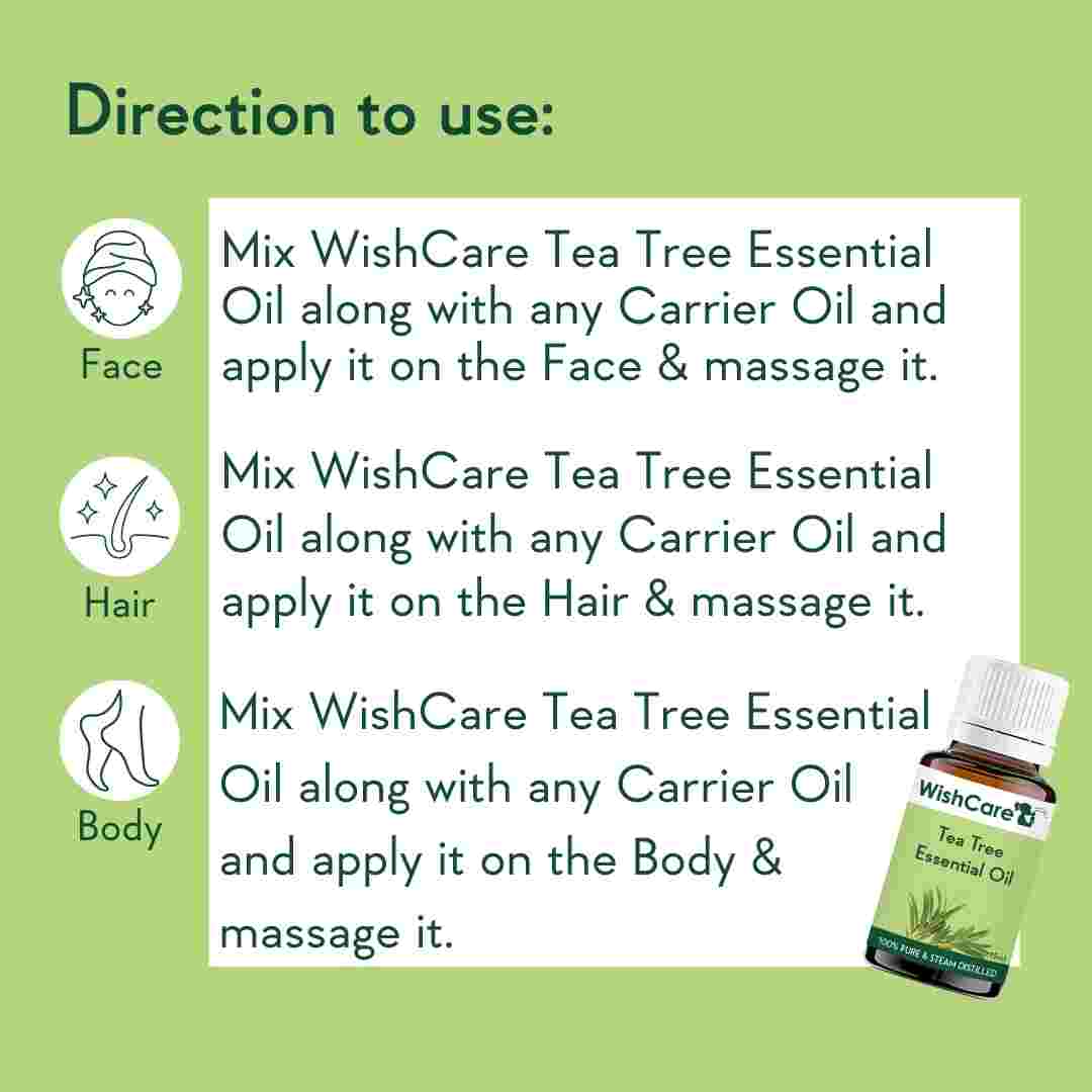 how to use pure tea tree essential oil on face hair and body
