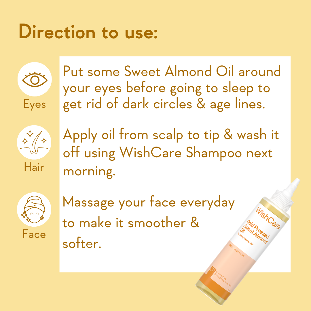 Cold Pressed Sweet Almond Oil - 200ml