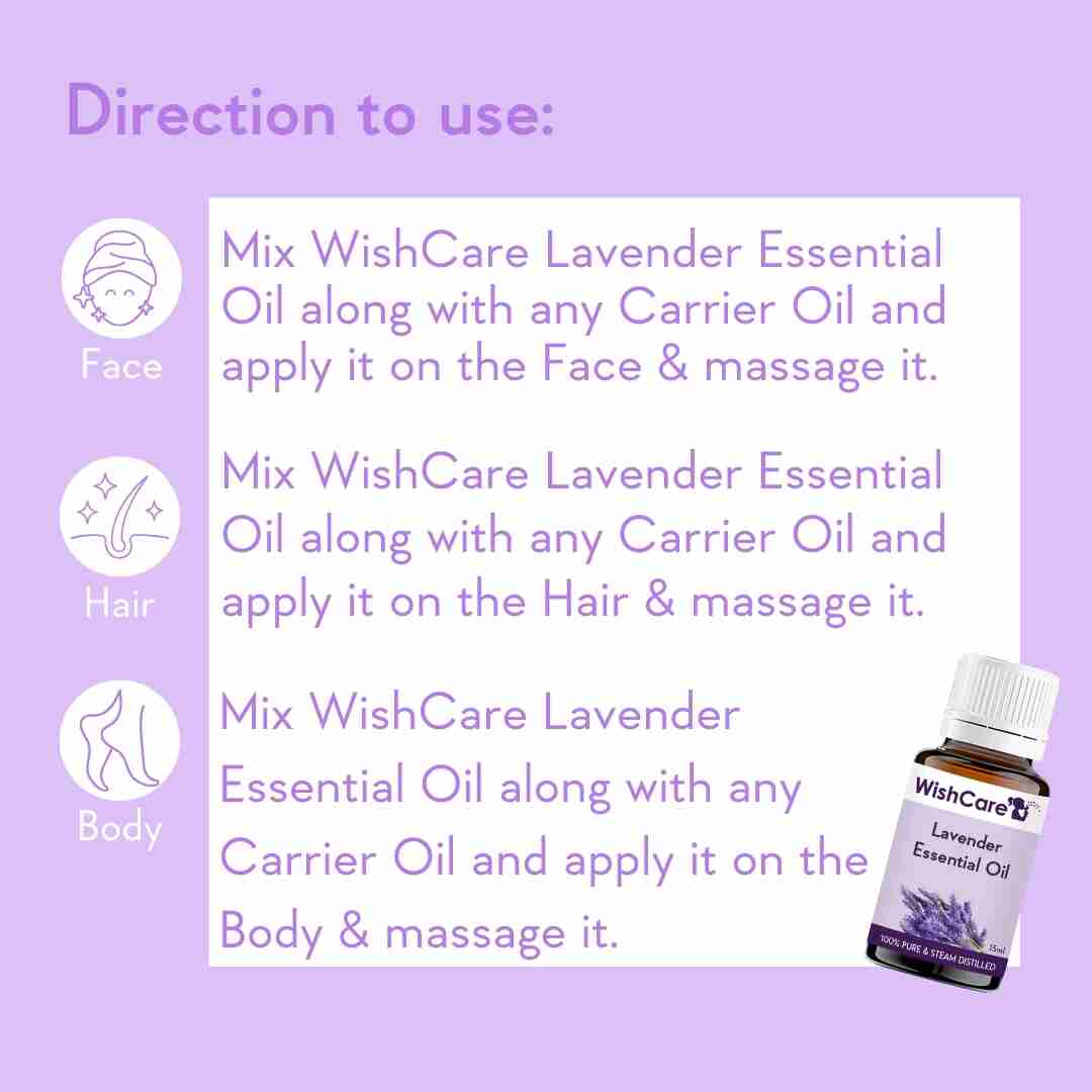 how to use lavendar essential oil on face hair and body