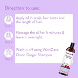 direction to use red onion oil for best result