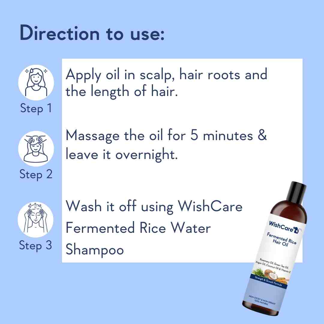 direction to use rice hair oil for best result
