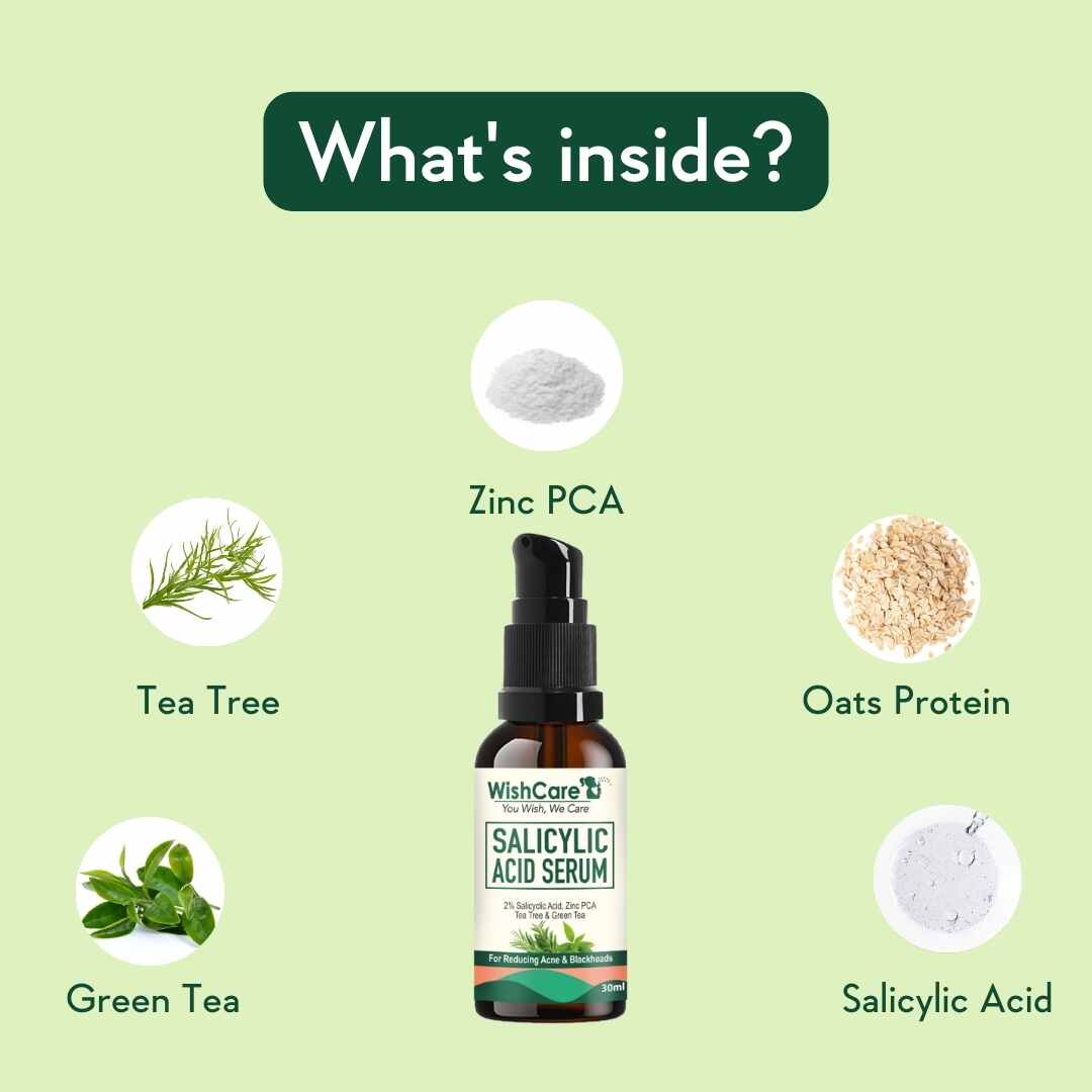 ingredients of salicylic acid serum for face that helps to reduce acne and blackheads