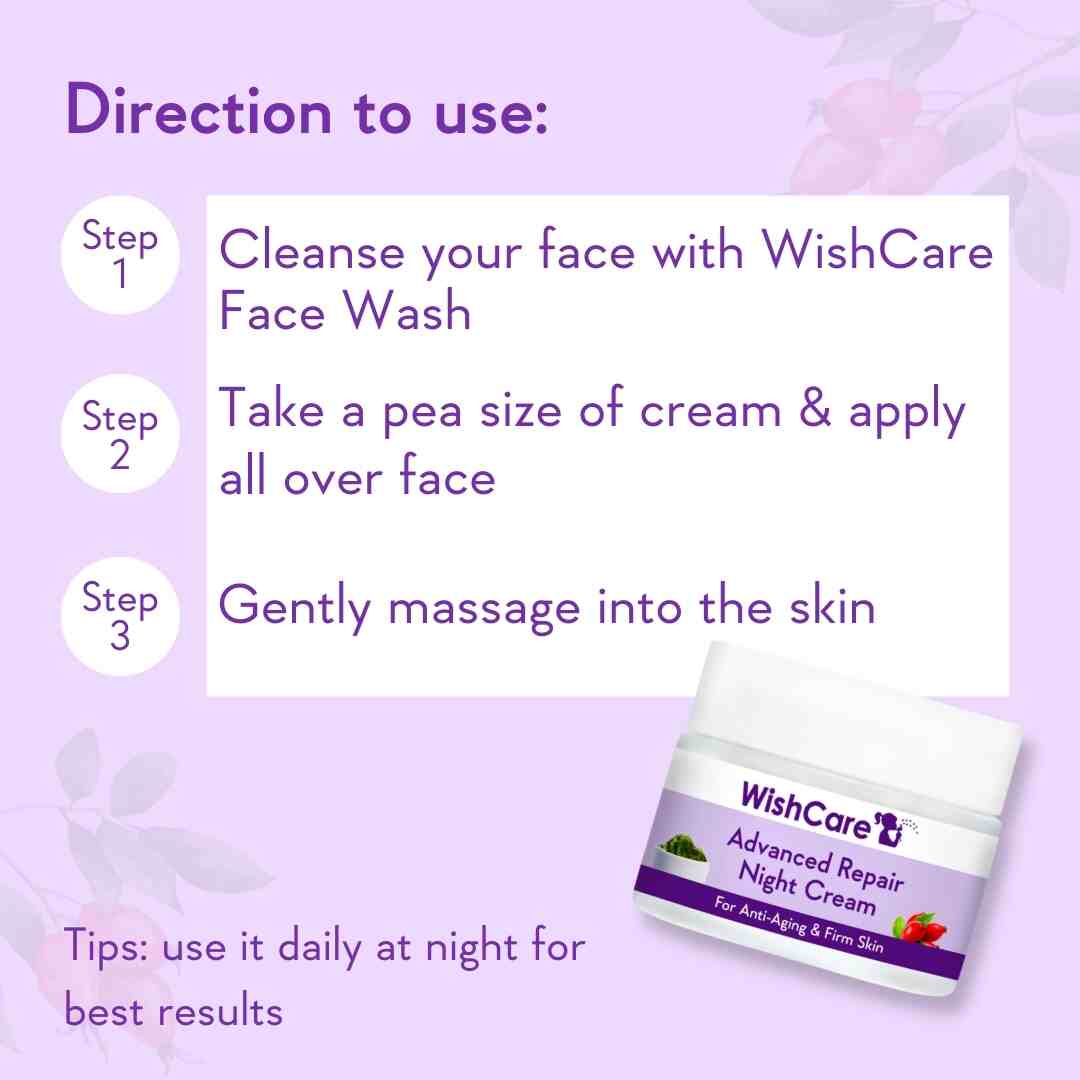 direction and tips to use advanced repair anti-aging night cream