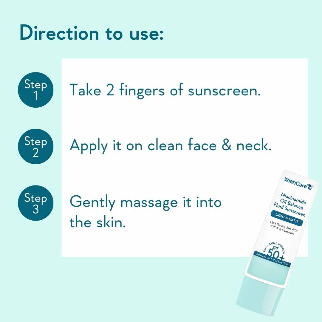 how to use niacinamide sunscreen to balance oil on face