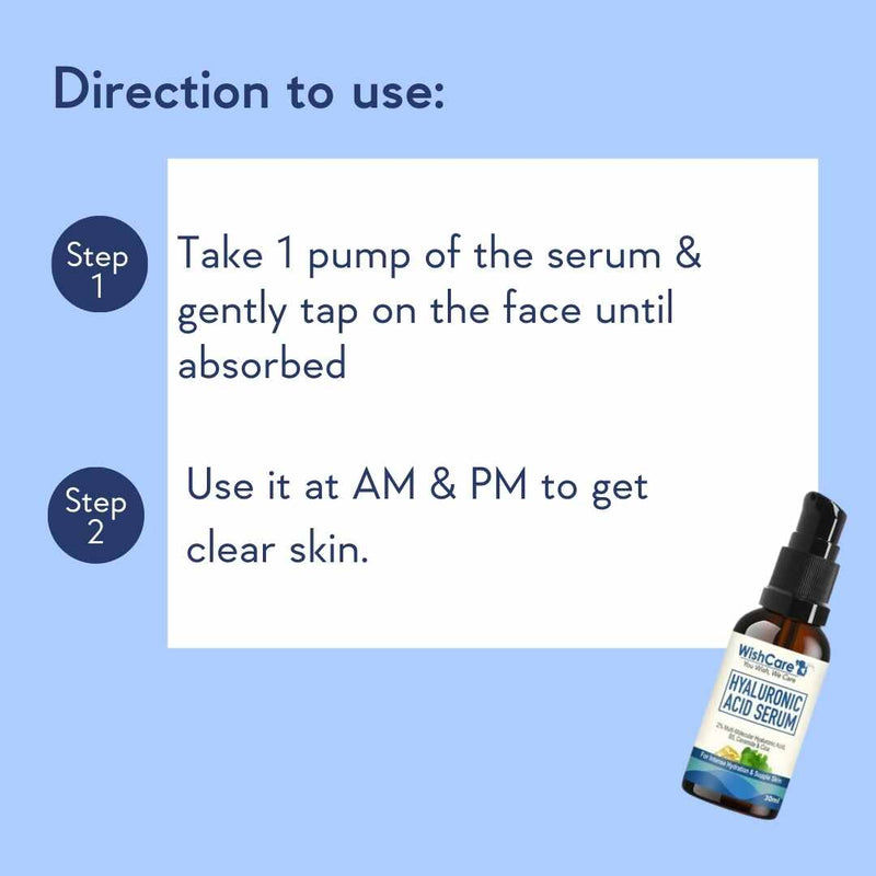 direction to use hyaluronic acid serum to hydrate dull and dry skin