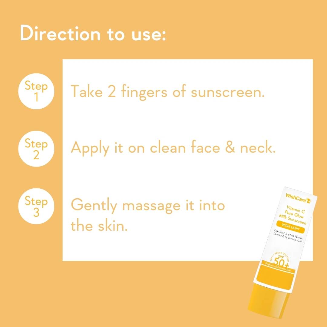 direction to use skin brightening sunscreen for pigmentation