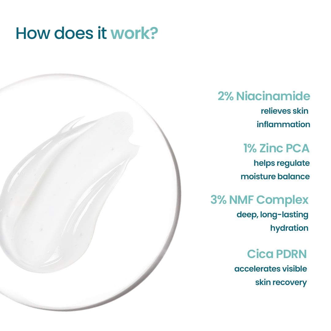 image describing how this gel moisturizer works on oily skin