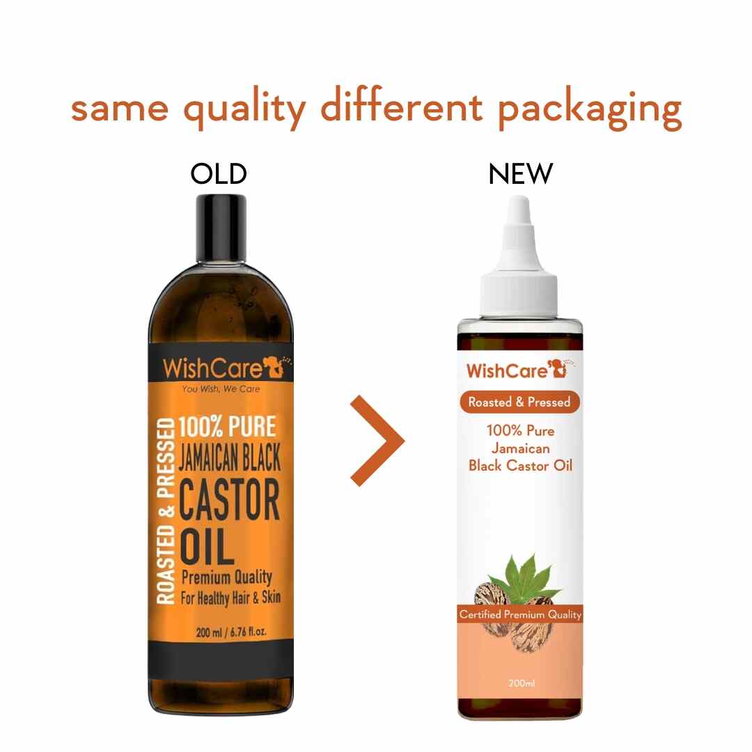 old and new packaging image of jamaican black castor oil
