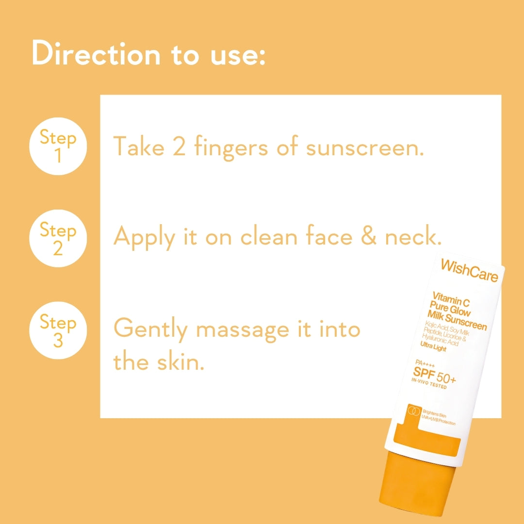 Vitamin C Pure Glow Milk Sunscreen | SPF 50 PA++++