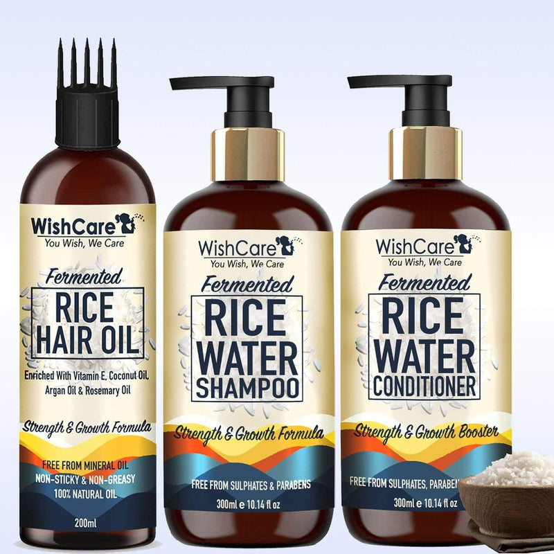 Fermented Rice Water Ultimate Combo - Strength & Growth Formula - For All Hair Types - WishCare - wishcare-fermented-rice-water-ultimate-combo-strength-growth-formula-for-all-hair-types - __t